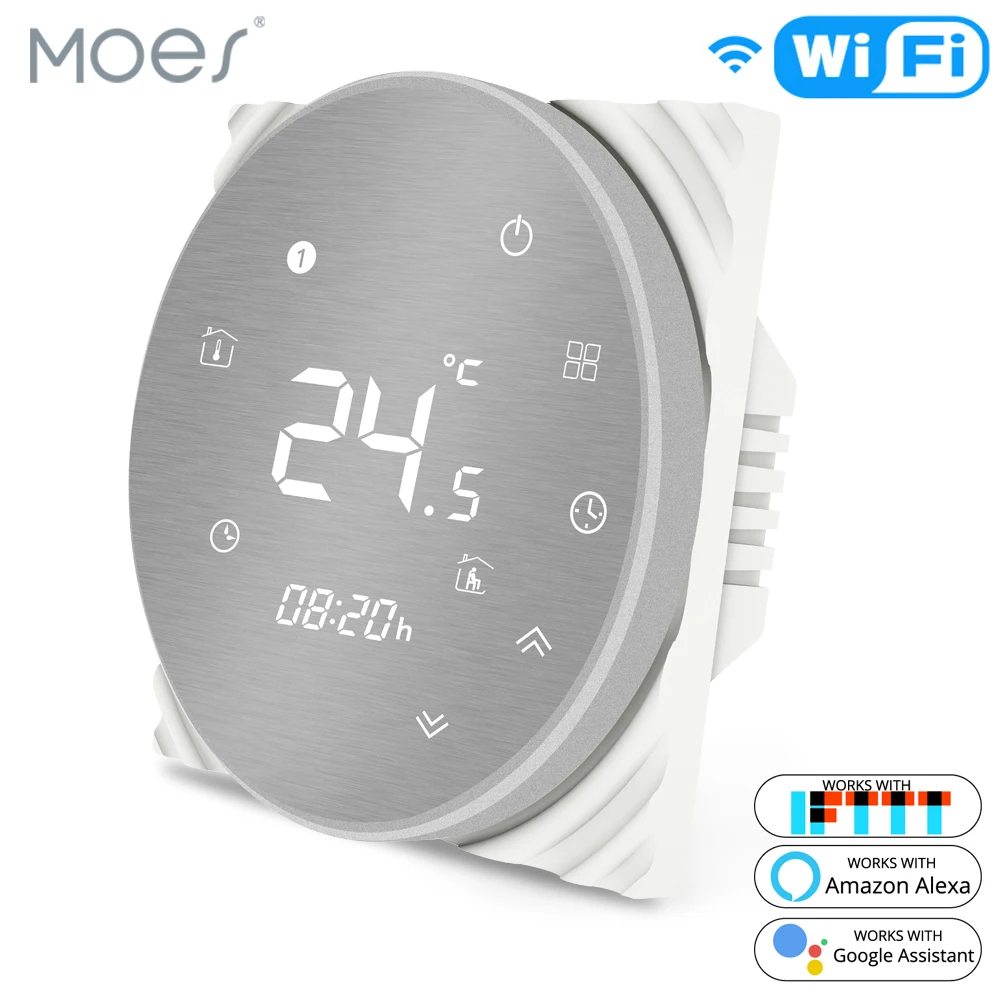 

WiFi Smart Thermostat Temperature Controller for Water/Electric floor Heating Water/Gas Boiler Works with Alexa Google Home
