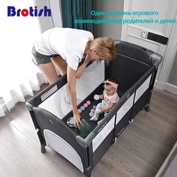 Lit multifonctionnel pour nouveau né britannique, berceau pliable et portable, facile à transporter et facile à transporter 