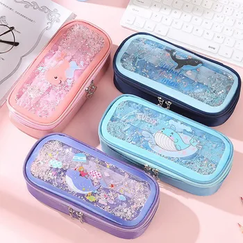 

1Pcs Kawaii Pencil Case whale Gift Estuches School Pencil Box Pencilcase School Supplies Stationery