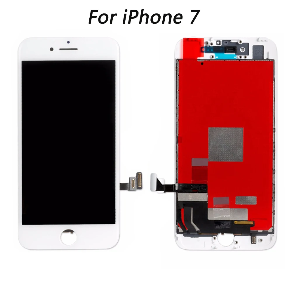 10 шт. AAA для iPhone 7 lcd iPhone 7 в сборе с тачскриновым на рамке черный белый