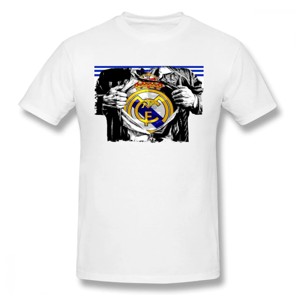 

2019 funny tee cute Real Madrid Fighting t shirts men short sleeves cotton tops cool t shirt summer Men's Short Sleeve T-Shirt