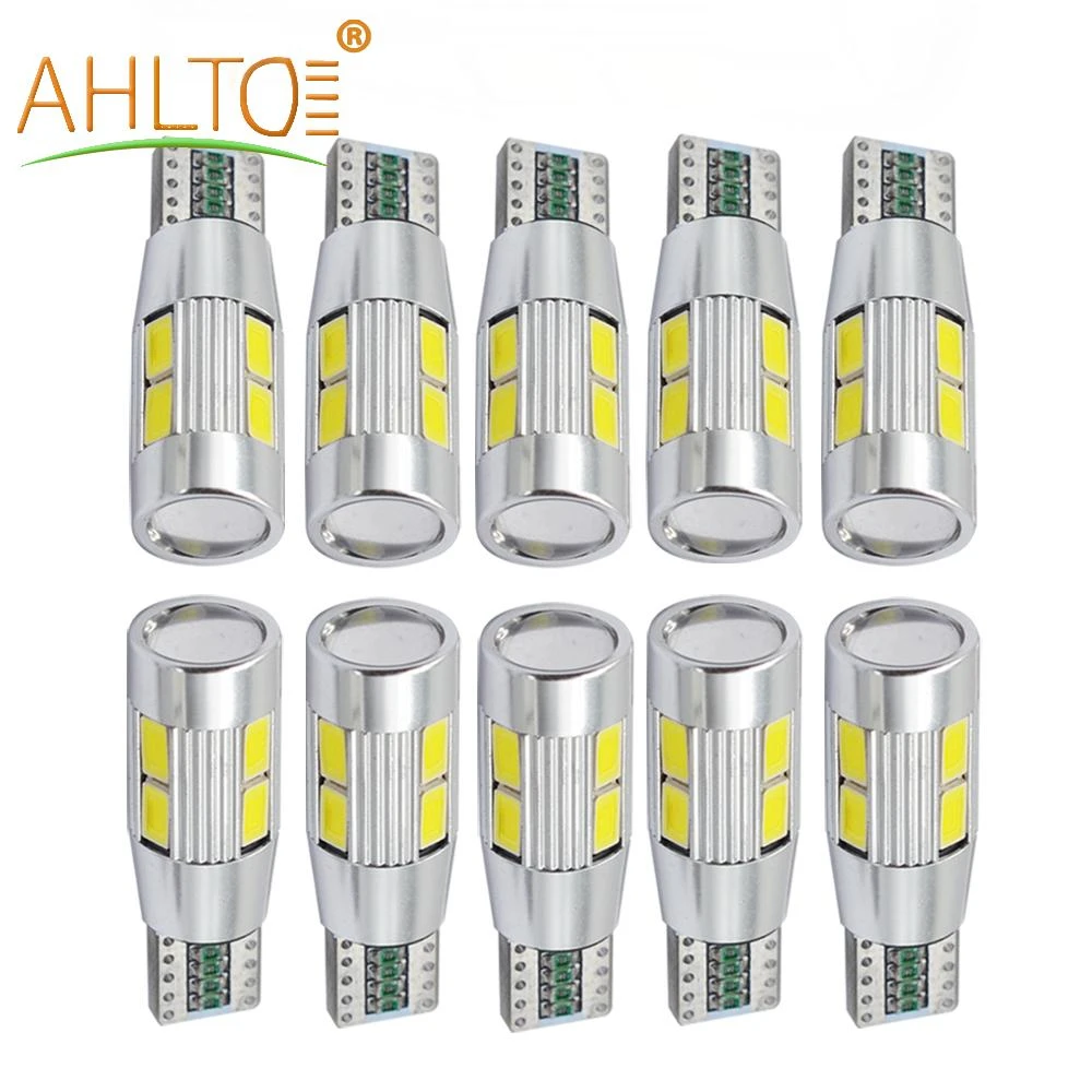 10 шт. Автомобильные светодиодные лампы Canbus T10 5630 10SMD 12 В|Сигнальная лампа| |
