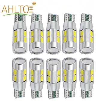 

10Pcs Car Brake Led T10 5630 10SMD Canbus Car Reverse Light Dome Reading Interior Lamp W5W License Bulb Clearance Signal Led 12V