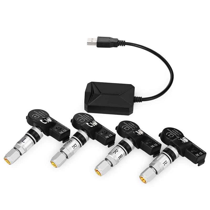 USB Android TPMS система контроля давления в шинах Дисплей Сигнализация внутренние датчики Android навигация Автомагнитола 4 датчика