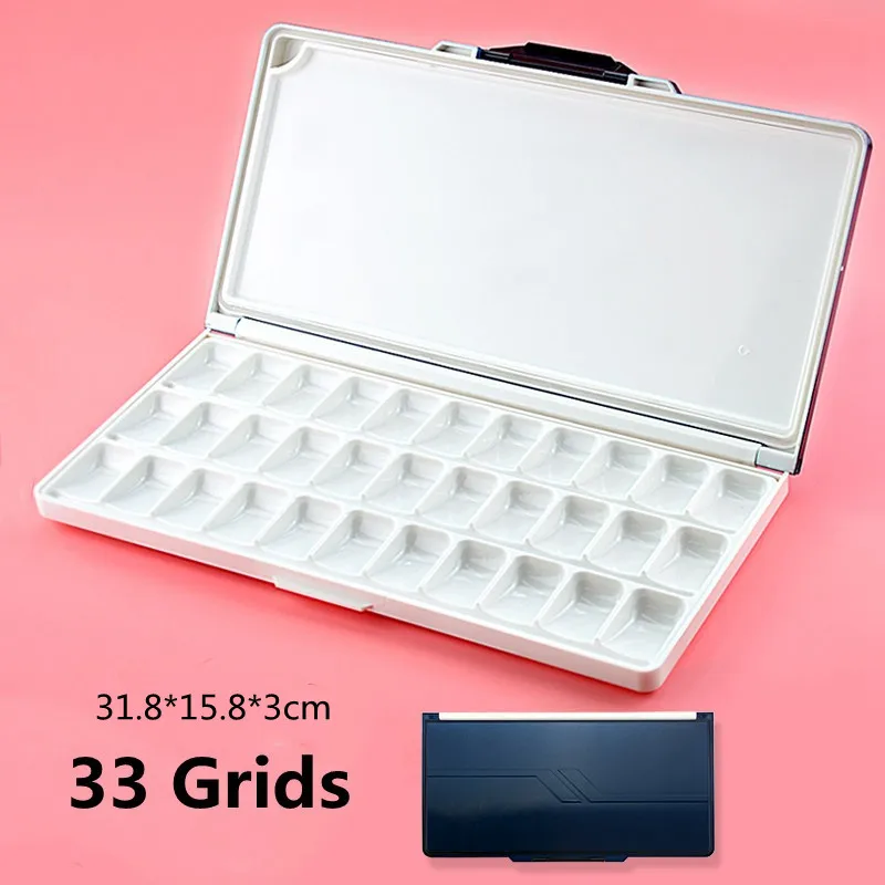 Paint Tray Color Palette Watercolor Palette Professional Moisturizing Sealed Paint Palette Portable Empty Paint Box For Watercolor Gouache Acrylic Oil Painting Art Supplies