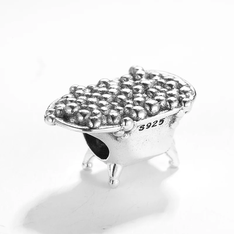 Подходит к оригинальному браслету Pandora Charms самодельное ювелирное изделие из бисера Осенняя коллекция пузырчатая Ванна Шарм серебряные бусины 925 пробы
