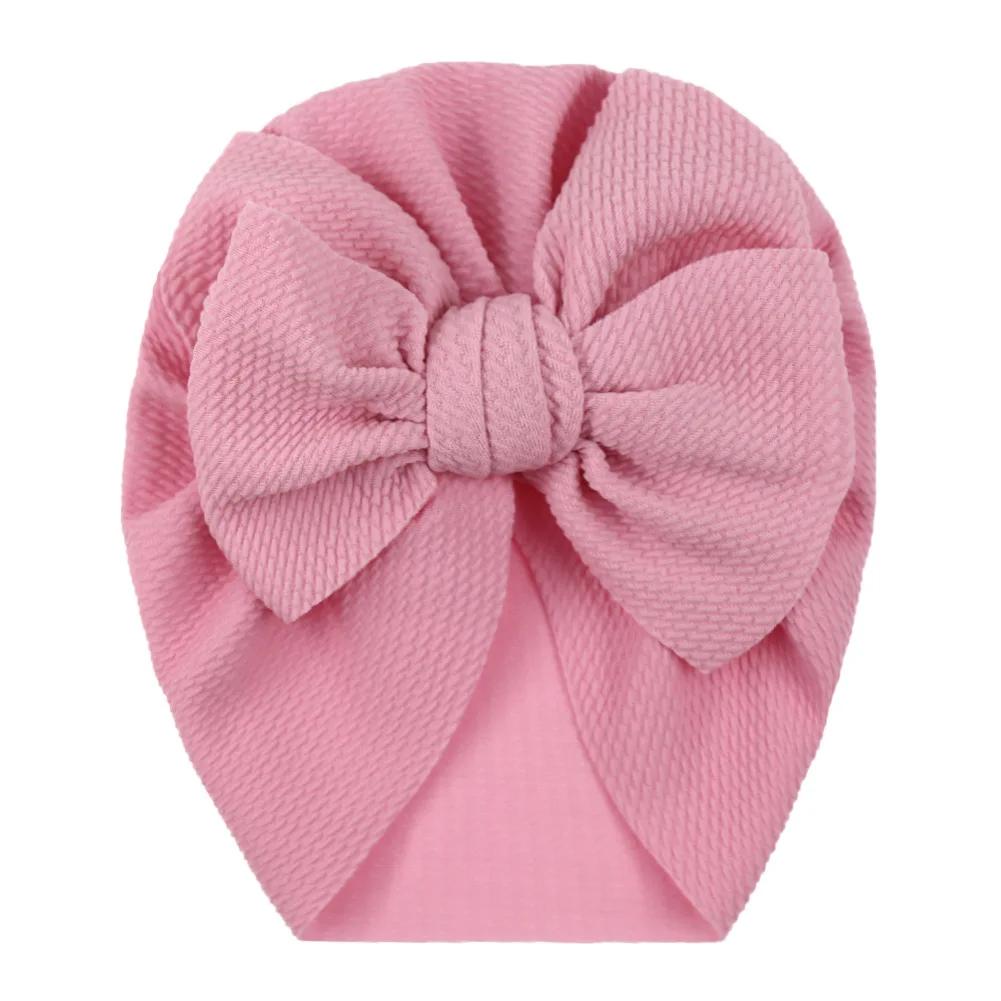 Big Bow knot Baby Girls Hat Newborn Photography Props Solid Color Baby Hat Turban Knot Head Wraps Baby Kids Bonnet Beanie custom baby accessories Baby Accessories