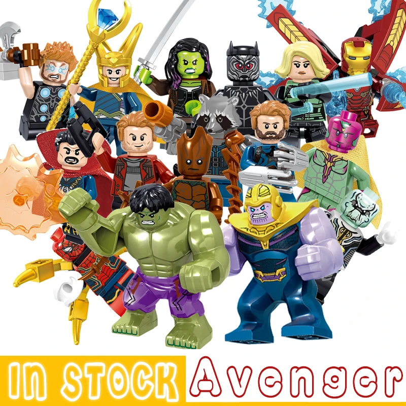 

Super Heroes Blocks Avengers League Toys Marvel DIY Figures Superman Iron man Captain Thor Building Blocks Bricks Toys Kits