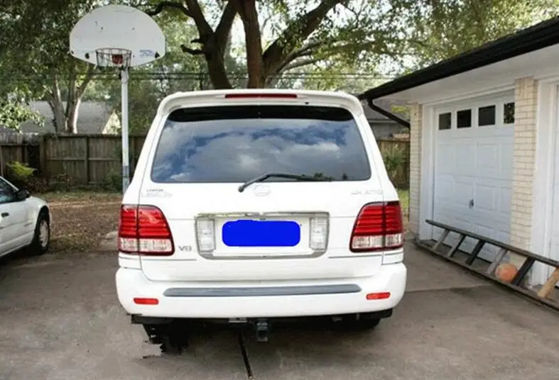 

High quality ABS Unpainted Car Rear Trunk Lip Spoiler Wing Fits For Lexus LX470 2004 2005 2006 2007 2008 WITH LED LAMP