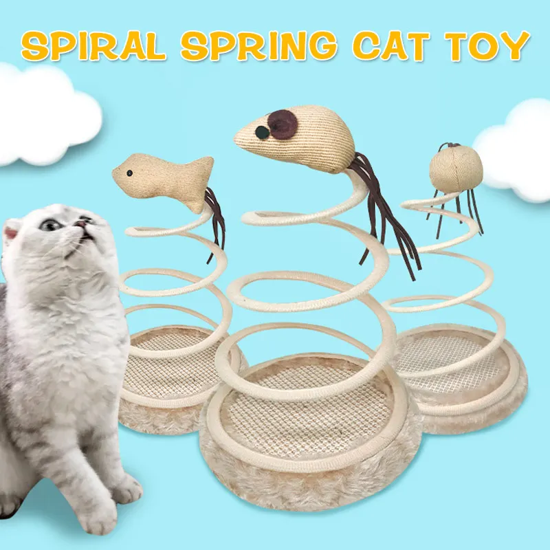 Весенняя игрушка для кошек, забавная игрушка для кошек, эластичная Весенняя мышь, маленькая рыбка, подарок для дома, котенок, присоска