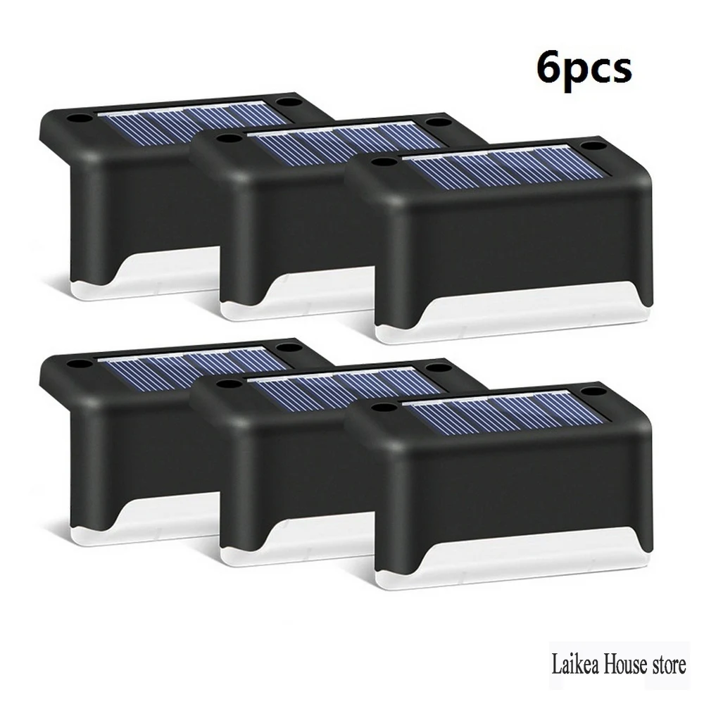 

Landscape Solar LED Stair Light 6pcs Waterproof Outdoor Lamp Used for Garden Fence Railing Road Lighting Staircase Lighting