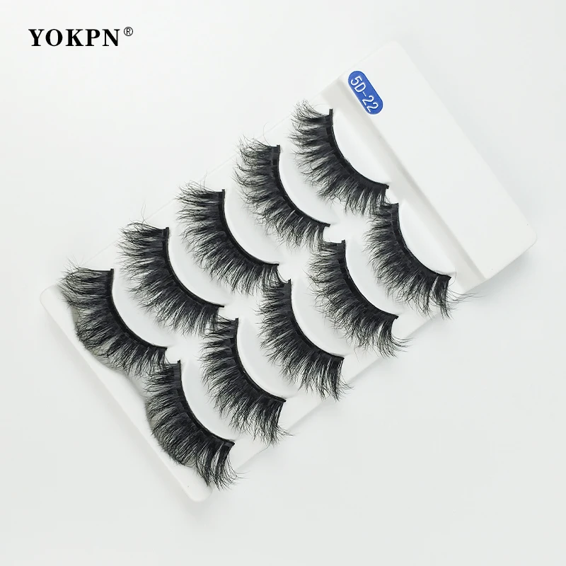 YOKPN новые 5D норковые накладные ресницы натуральные длинные густые крест накрест