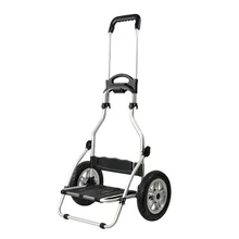  25cm Big Inflatable Wheel Luggage Cart, Folding Portable Outdoor Camera Puller Trailer, Heavy Duty Hand Truck 