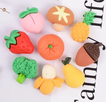 

Flat Back Fruits vegetables Resin Nuts, strawberries acorn Resins DIY Hair Bows Clips Accessories Cabochons Decoration