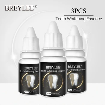 

BREYLEE 3pcs Teeth Whitening Essence Oral Hygiene Serum White Teeth Care Gel Tooth Bleaching Dental Tools Remove Plaque Stains