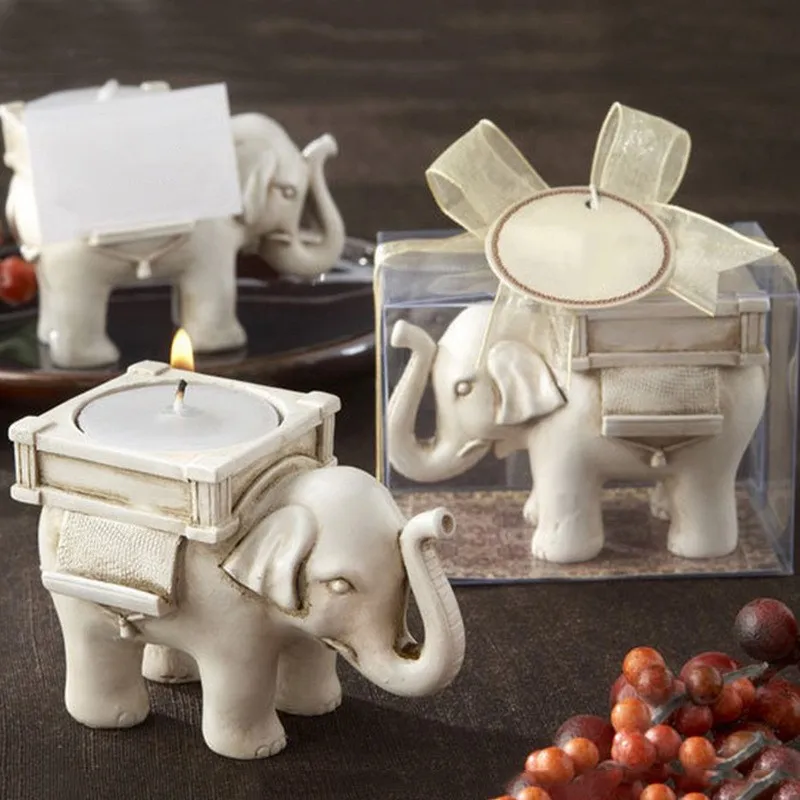 

Creative Resin Candlestick Little Bird Elephant Modeling White Simple Wedding Home Decorations Crafts Gift Candle Holder