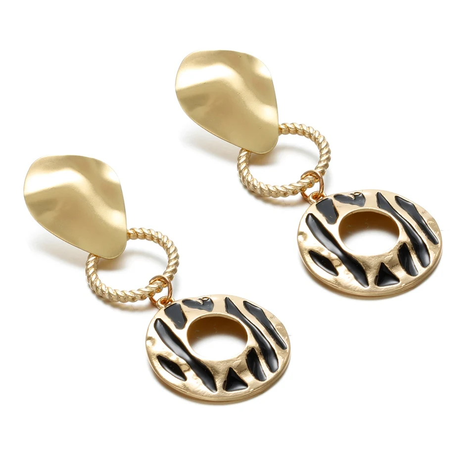 Match-Right Women Long Statement Trendy Earrings For Women Gold Dangle Hanging Drop Earrings Pendant Female Jewelry NR221