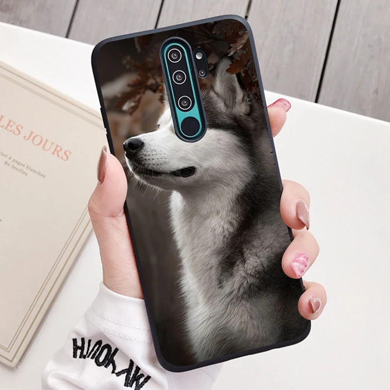 Chó Husky Silicone Ốp Lưng Điện Thoại Redmi Note 9 8 7 Pro S 8T 7A Bao xiaomi leather case