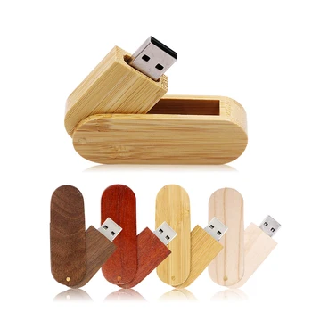 

Customize Engraved LOGO wooden rotate usb 2.0 U Disk thumb pen drive 4GB 8GB 16GB 32GB 64gb 128GB pendrivee