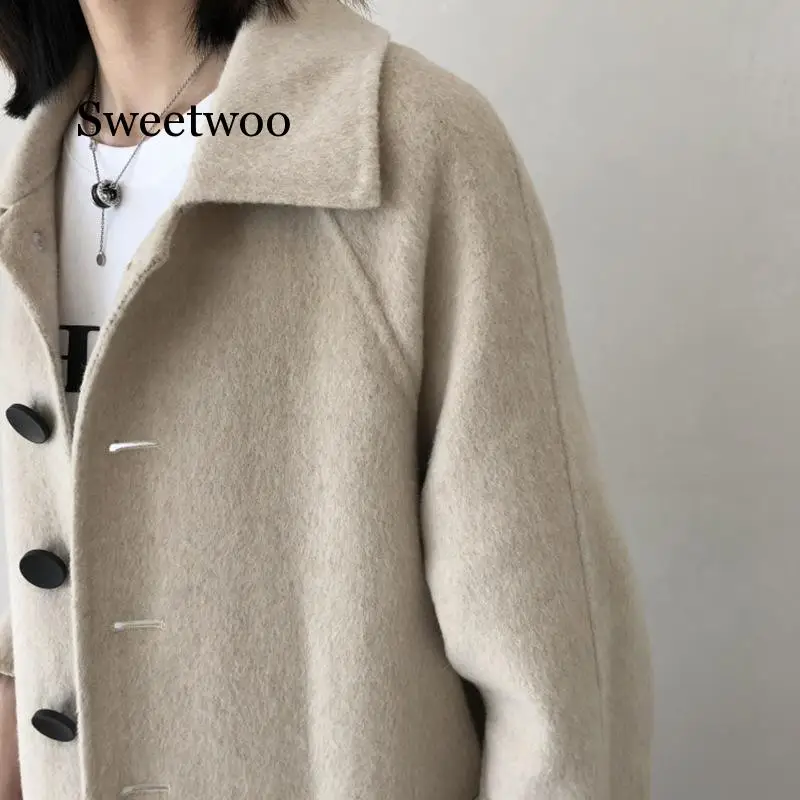 Winter coat women Fashion Cashmere Wool coat Outerwear Female long Thickening Warm Woolen Overcoat Women Trench Coat