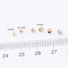 MADALENA SARARA AU750 DIY Beads Jewelry Making Handmade 18K Gold Rose Gold White Gold 2mm/2.5mm/3.0mm/4.0mm/5.0mBeadCar Pattern 2