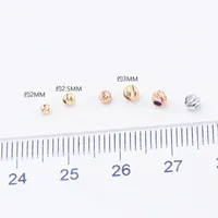 MADALENA SARARA AU750 DIY Beads Jewelry Making Handmade 18K Gold Rose Gold White Gold 2mm/2.5mm/3.0mm/4.0mm/5.0mBeadCar Pattern 2