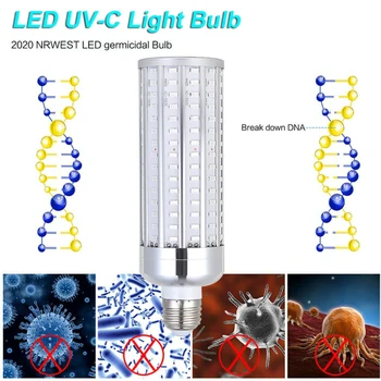 

50W UV Lamp Germicidal Lamp UVC Energy-saving Lamp Ozone UV Sterilizer Bacteria Kill Mite Household Lamp UV Germicidal Lamp LED