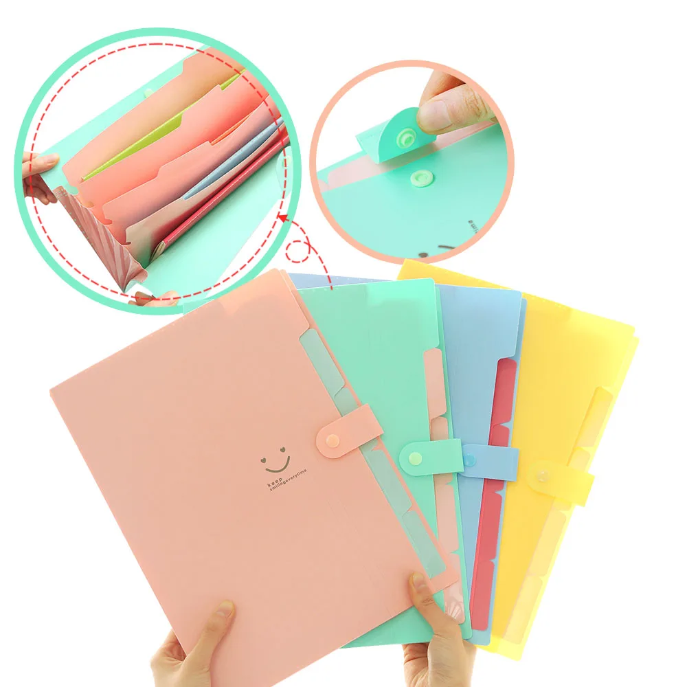 

New multi-layer A4 Filing Products information papers buckle 10 colors file storage 5 into Folder Holder Organizer