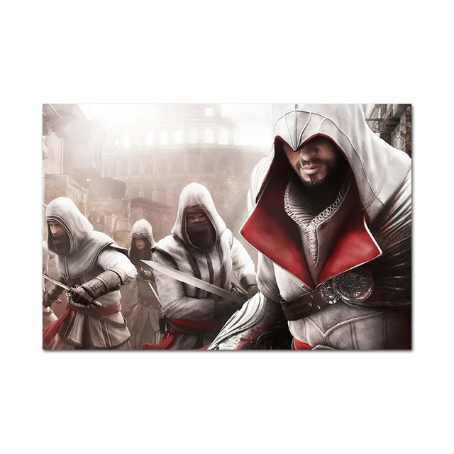 Assassins creed плакат стены искусства картина в стиле аниме холст картины для гостиной Детская комната Декор без рамы - Цвет: Синий