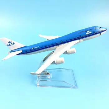 

16cm 1/400 Diecast Air KLM Plane 747 Aircraft Airplane Model Plane Simulation 16 Alloy CHRISTMAS Toys Birthday Gift Kids Boys