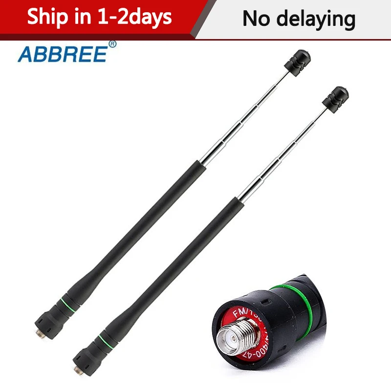 Dual-Band-Antenna Walkie-Talkie-Radio Baofeng uv-5r Uv-9r plus Telescopic Abbree Sma-Female