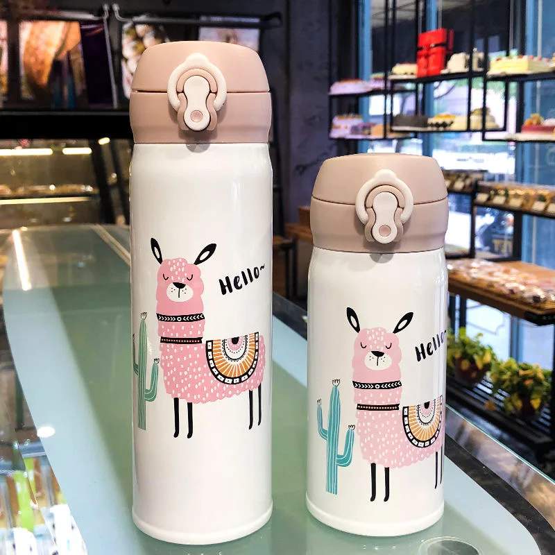 Kids Water Bottle Steel Stainless Girl Drinking Cup School Thermos For Children Kid Cute Mug Thermal Without Bpa Feeding Bottles | Мать и