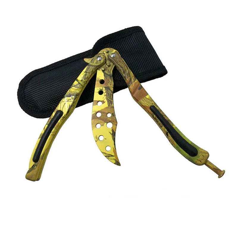 1119 Бабочка в ноже balisong Karambit складной нож Лезвие подарок для мужчин тренировочный нож Практичный Нож не заточенный с отверткой - Цвет: 1119