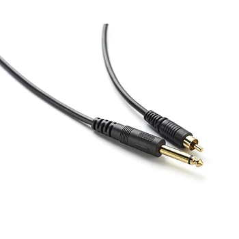

5pcs/lot 1/4'' 1.5m Mono TS 6.35mm Male to RCA Male Jack Audio Cable For Console Amplifier Electric Guitar Mixing ConsoleLine