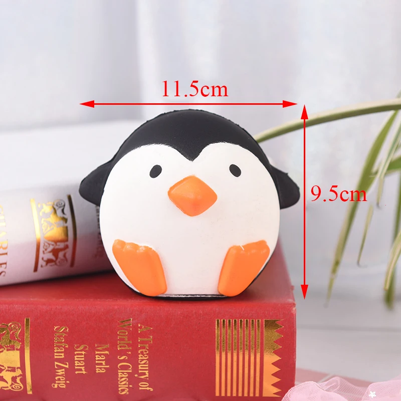 12cm Kawaii Animals Penguin Autism Mood Squeeze Relief Ball Health Care Braces Supports Anti Stress Face Reliever Hand Massage