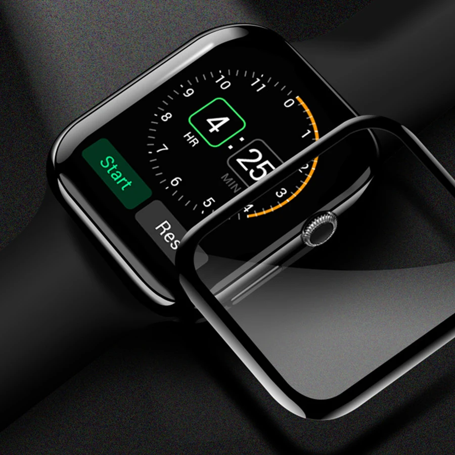 2 шт закаленное стекло 20D изогнутое полное покрытие для Apple Watch 1 2 3 4 Защита экрана для iwatch 38 40 42 44 мм защитная пленка 3D