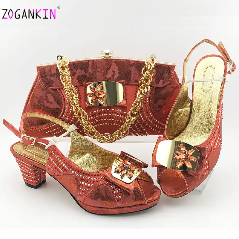 coral high heels shoes