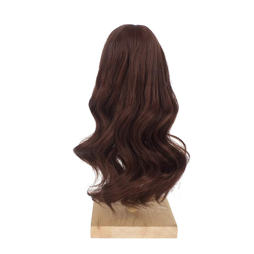 Muziwig 1/4 Bjd Wig High Temperature Long brown curly Bjd hair MSD SD For BJD Doll