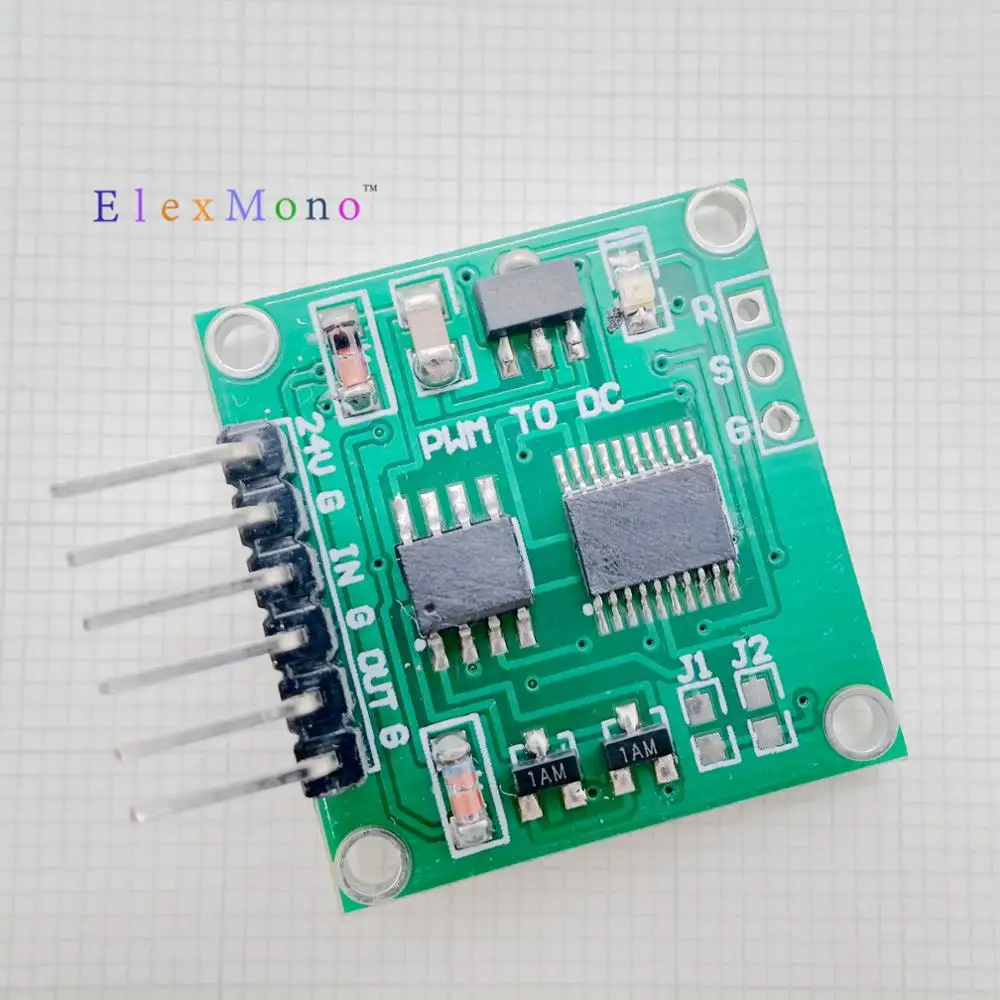 

5~500Hz to 0-5V/10V PWM to Voltage Signal Converter Duty Ratio 0-100% Converter Module Pulse Width