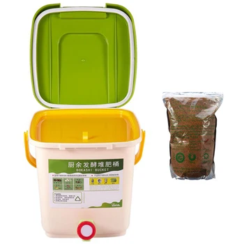 

12L Kitchen Garden Food Waste Bins Compost Bin Recycle Composter Aerated Compost Bin PP Organic Homemade Trash Can
