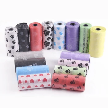 

15Pcs/roll sheets Dog Poop Bag Trash Garbage Bags For Cat Pets Waste Collection Outdoor Cleaning Poop Bags Supplies dog bags