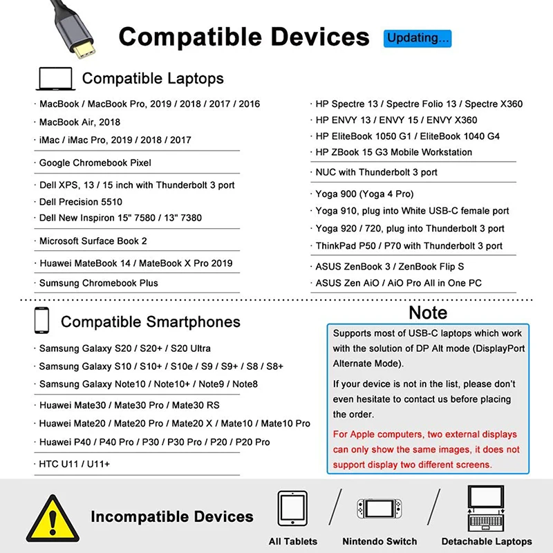 c docking station 4k adaptador hd compatível