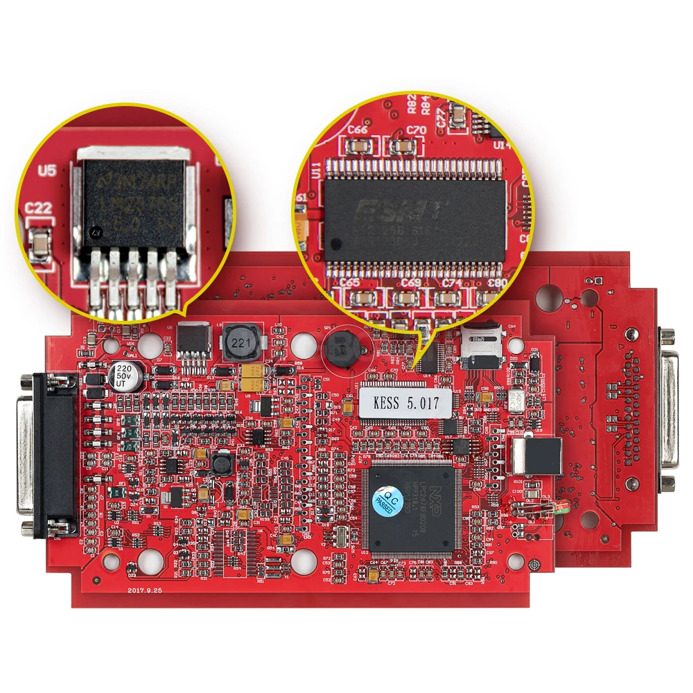 KESS V5.017 V2.53 ЕС красный блока управления двигателем Титан KTAG V2.25 V7.020 4 светодиодный