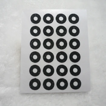 

10mm Black Glitter Ring Label Stickers for Gift Tag Reinforcement Hole Stickers