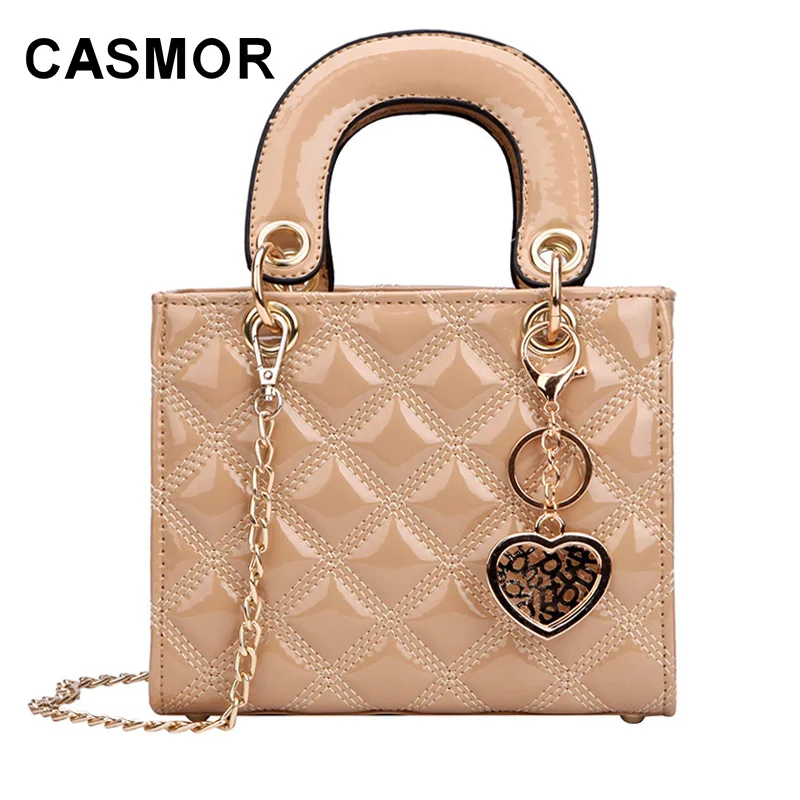 CASMOR дизайнерские сумки, модная женская сумка "Диана", дамские сумки с ромбовидной решеткой, роскошная сумка, женская сумка с цепочкой высокого качества