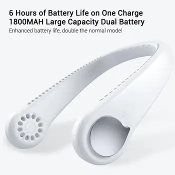 

New Hanging Neck Fan Portable Leafless USB Mini Hanging Neck Lazy Outdoor Mute Electric Fan