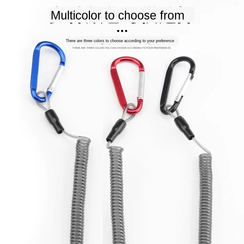 

1m Fishing Ropes Coiled Fish Missed Rope Fish Pole Rod Protector Elastic Rope Line Fishing Tackle Tool Prevent Rod Drop Lose New