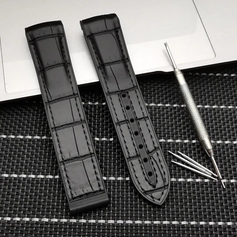 20 мм высококачественный резиновый силиконовый ремешок для часов с нейлоновым ремешком для часов Omega ремешок Longines Omega Seamster аксессуары для часов - Цвет ремешка: Black black