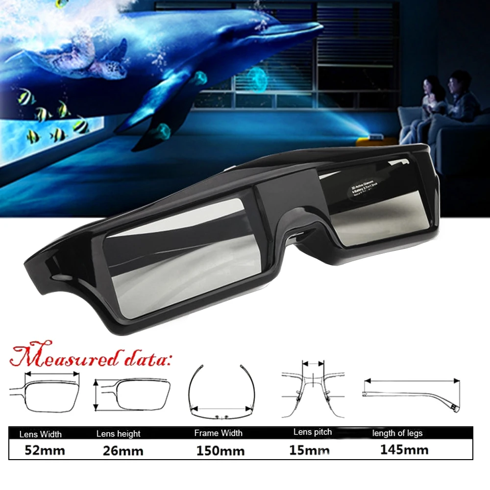 3D очки с активным затвором для проекторов Xgimi Z4X/H1/H2/Z5 Optoma Sharp LG Acer H5360 Jmgo BenQ w1070