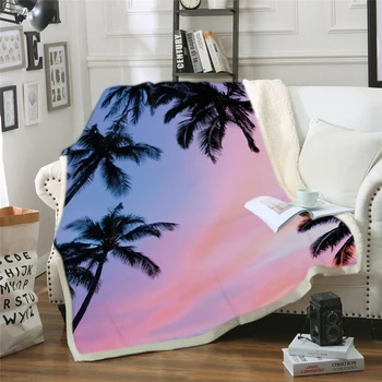 

Mountain Scenery Hooded Blanket Thickening Microfiber Throw Blanket Sofa/bed/plane Travel Bedding Dropshipping